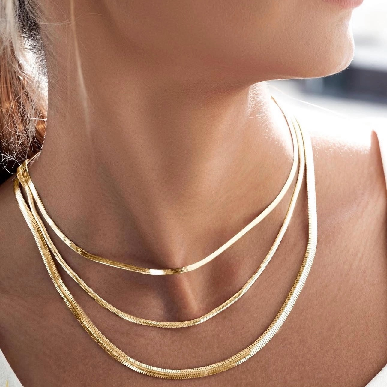 Halskette Gelbgold 18k - Zanjir Mar (Schlangenkette)