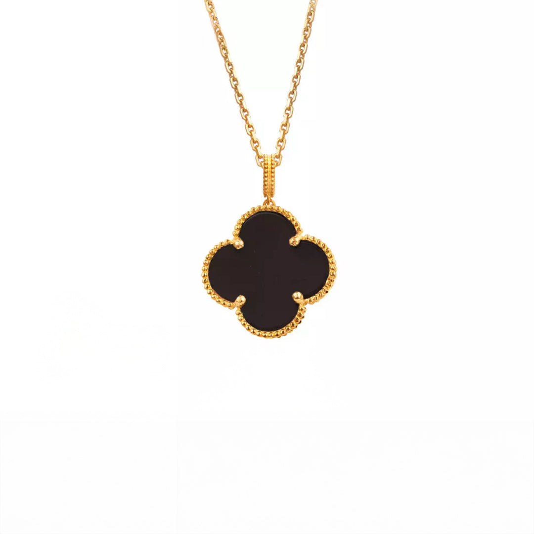 Anhänger Gelbgold 18k - Gol-e Onyx-e Siah (Schwarze Onyx-Blüte)