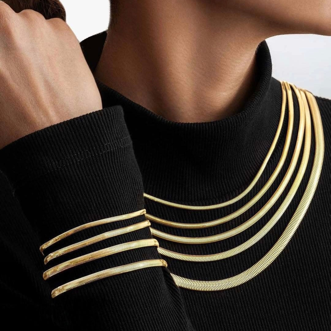 Halskette Gelbgold 18k - Zanjir Mar (Schlangenkette)