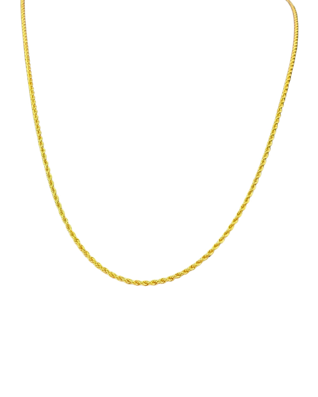 18k Goldkette im Kordeldesign – Modell Tanab-e Tala, klassische Rundkordel mit feiner Drehung