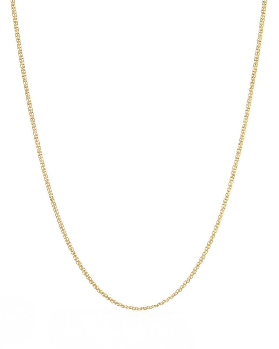 Feine Bismarckkette aus 18k Gold – klassisches Design, 1 mm breit, 45.5 cm lang