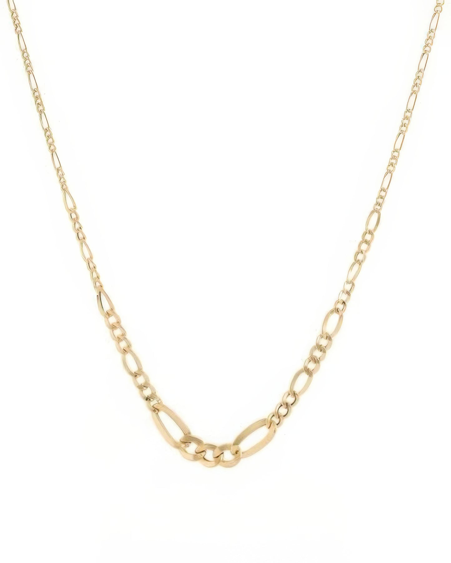 18k Goldkette mit konisch verlaufenden Figaro-Gliedern – Modell Zanjir-e Figaro Conic, 47.5 cm lang