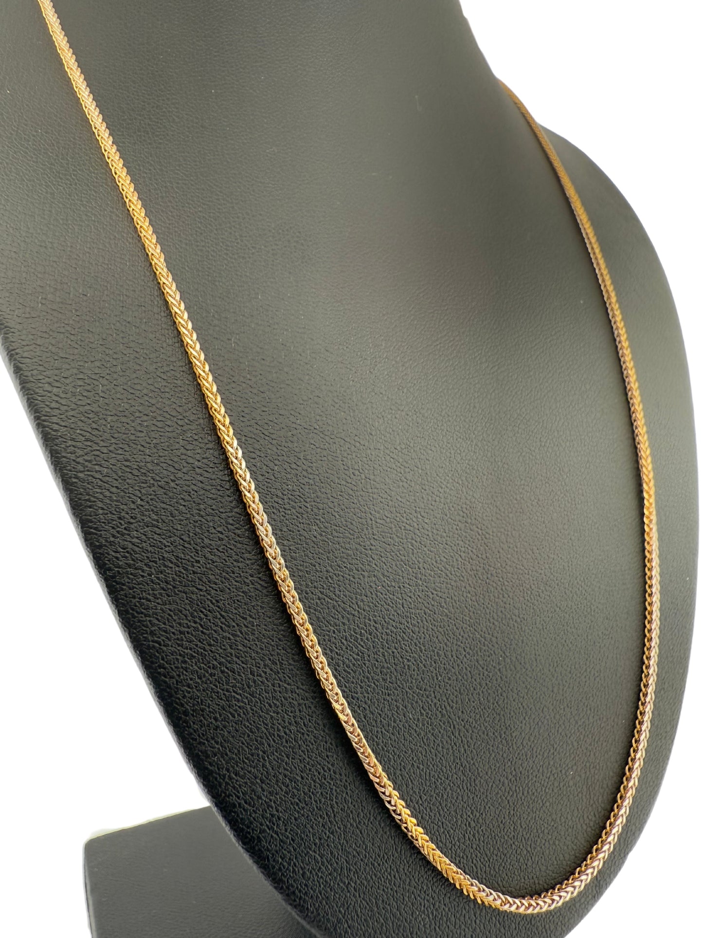 Zanjir-e Miro-ye Zarif-e Dorang – filigrane Bicolor-Mirokette aus 18k Gold, sanft glänzend im leichten Seitenprofil