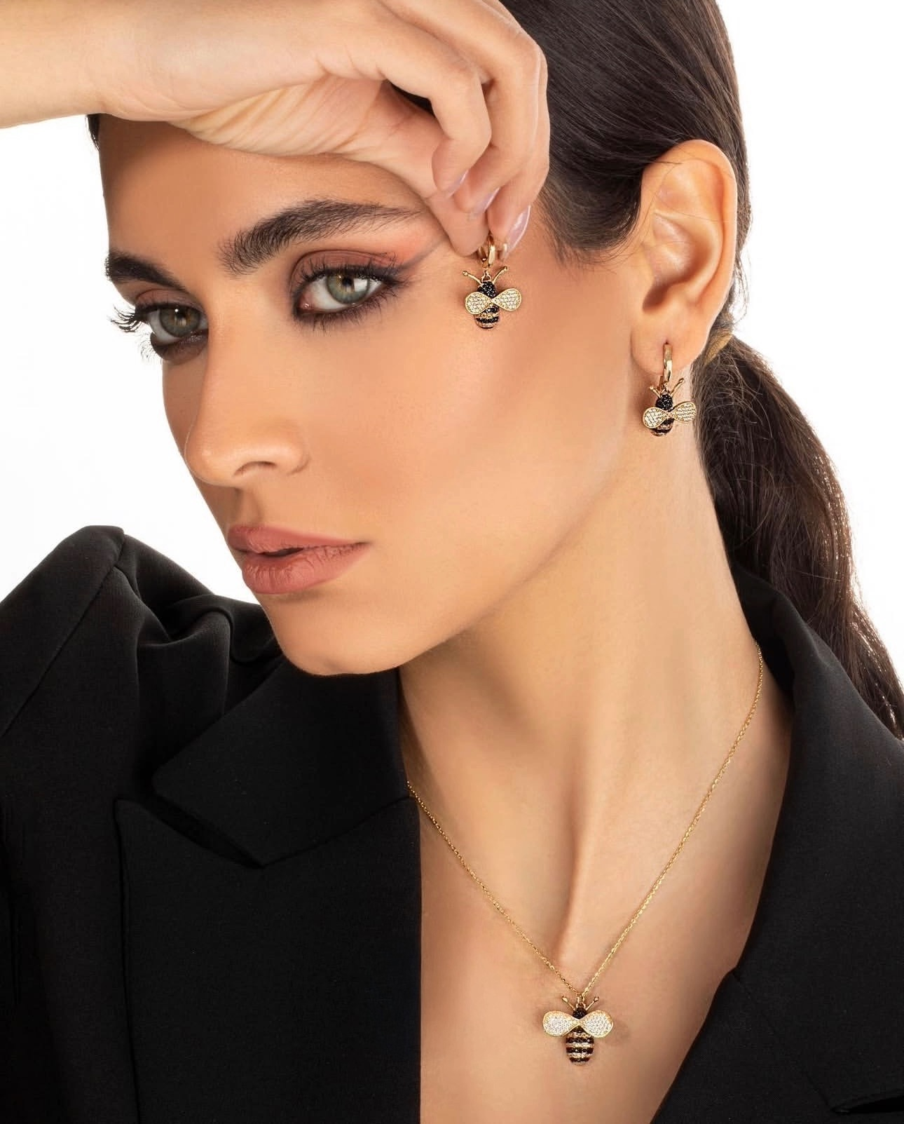 Ohrringe Gelbgold 18k - Zanbur (Biene)