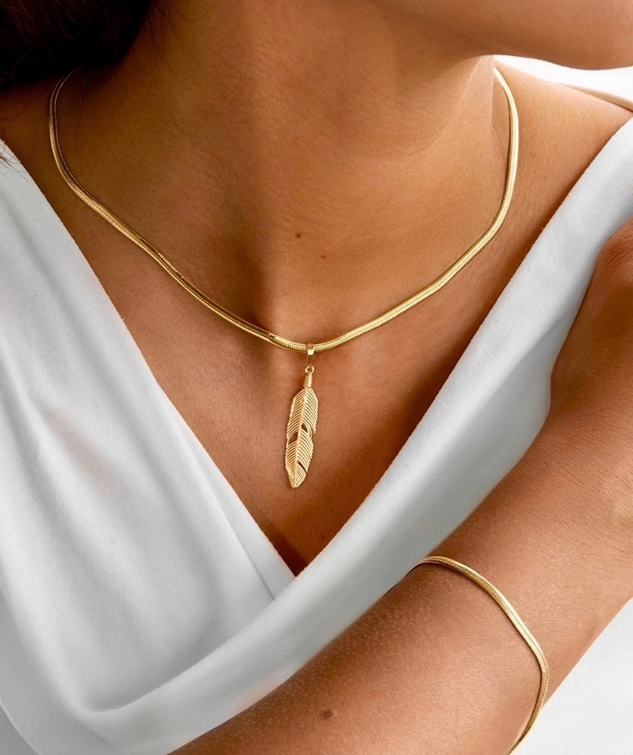 Halskette Gelbgold 18k - Zanjir Mar (Schlangenkette)