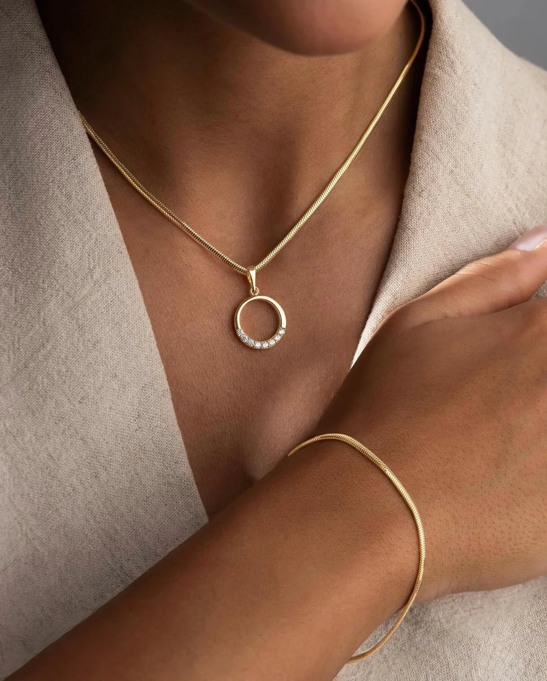 Halskette Gelbgold 18k - Zanjir Mar (Schlangenkette)
