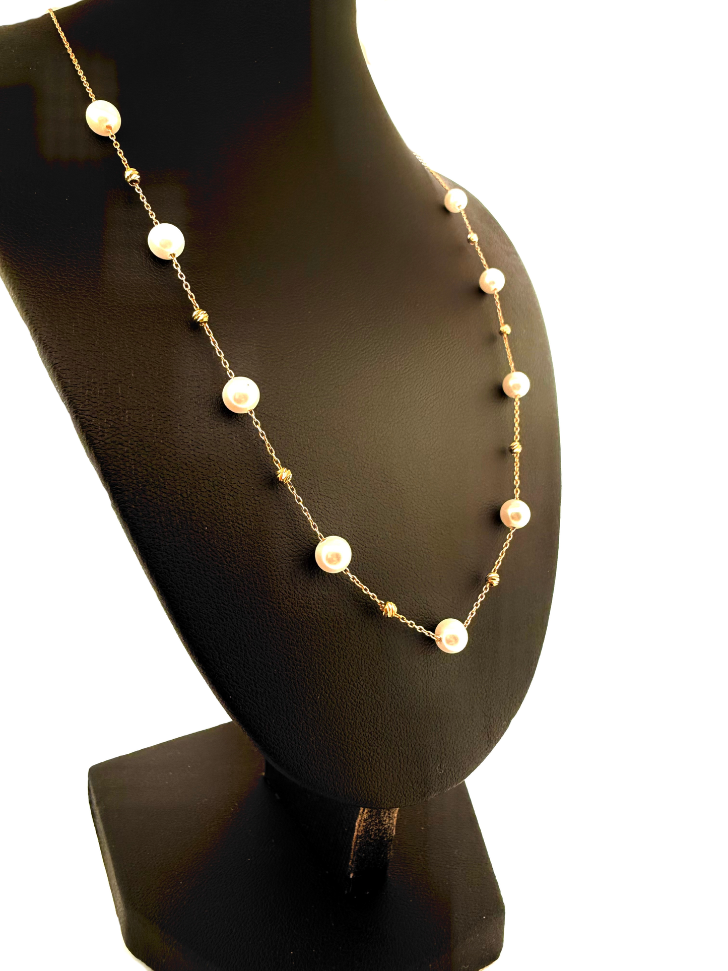 Ensemble Halskette & Armband Gelbgold 18k - Morvarid-e Noor (Lichterperlen)