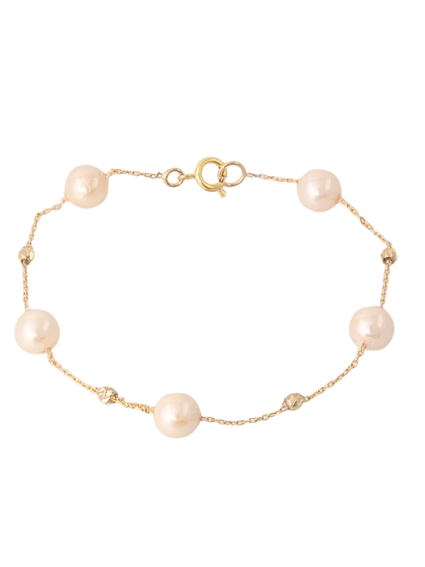 Ensemble Halskette & Armband Gelbgold 18k - Morvarid-e Noor (Lichterperlen)