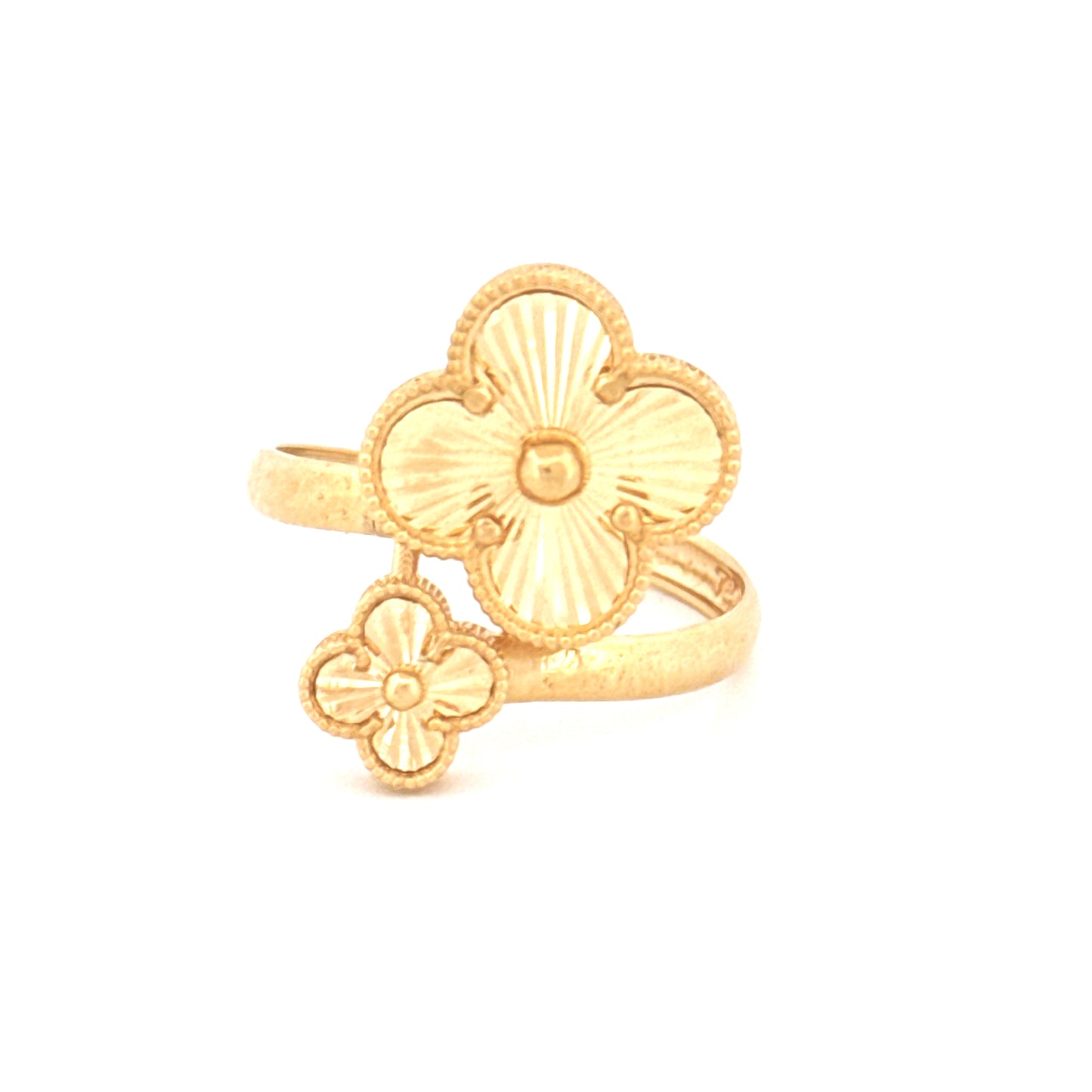 Ring Gelbgold 18k - Do-Gol-e Tala (Zwei Goldblüten)