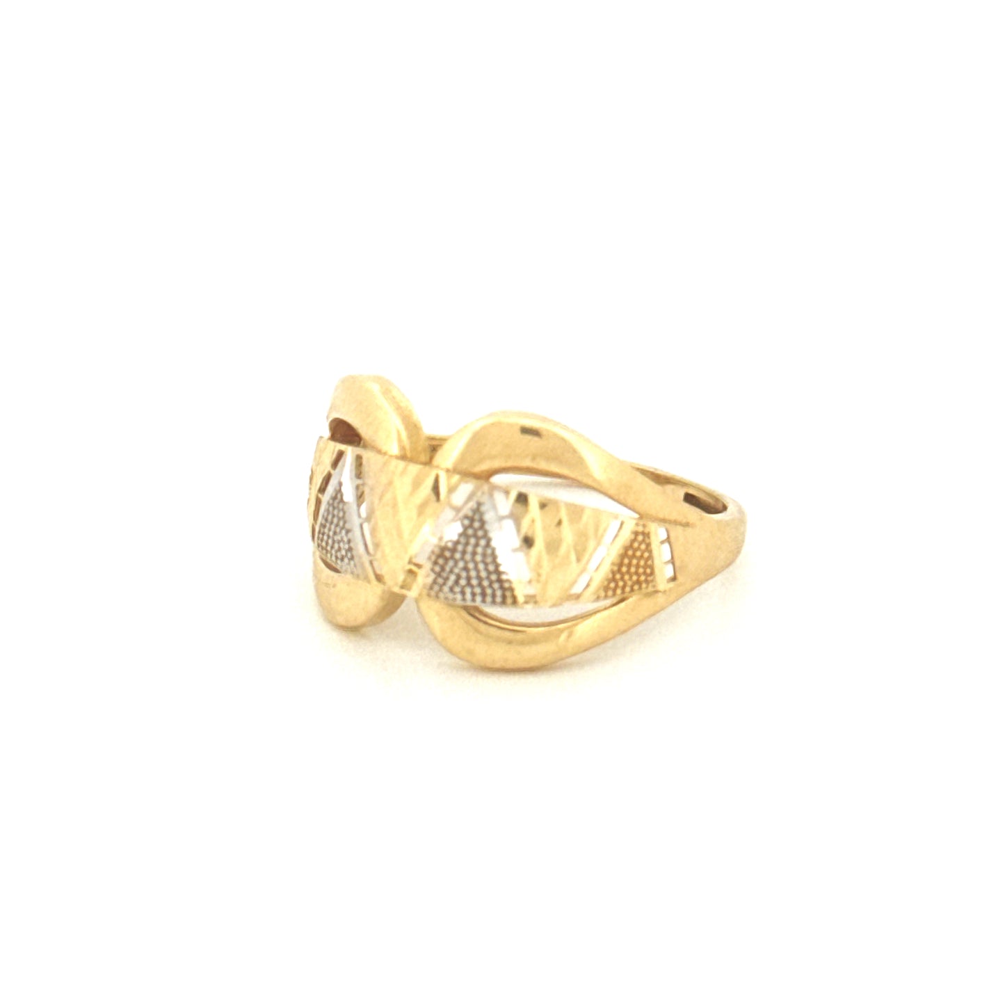 Ring Gelbgold & Weissgold 18k - Zard-o-Sefid Morvaridha-ye (Goldene und weisse Perlen)