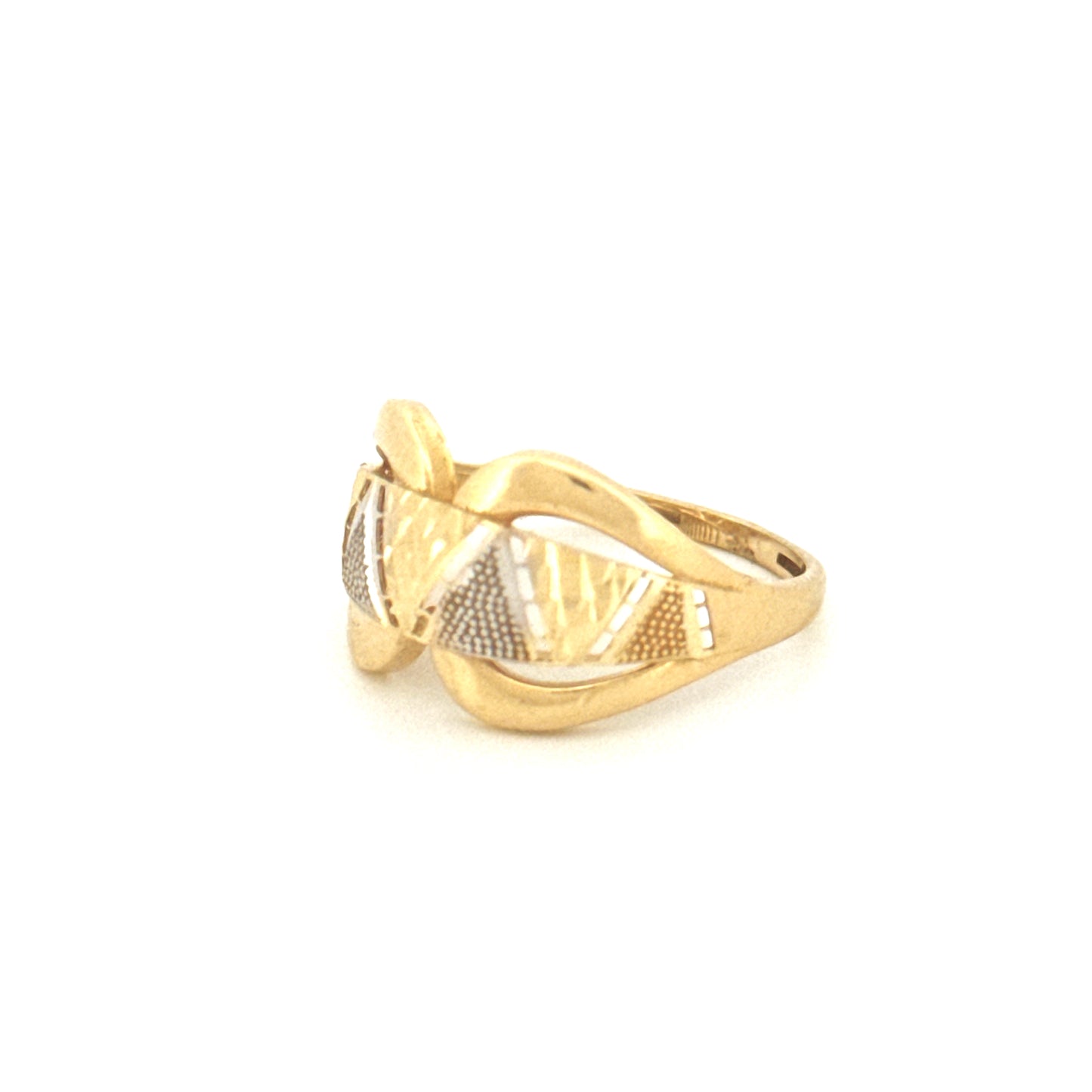 Ring Gelbgold & Weissgold 18k - Zard-o-Sefid Morvaridha-ye (Goldene und weisse Perlen)