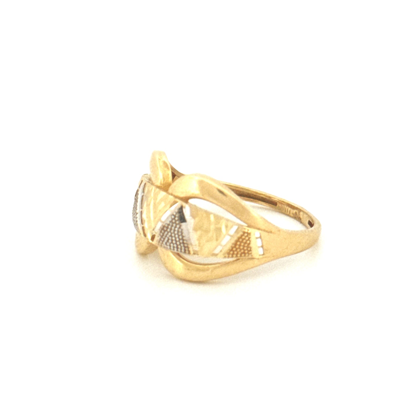 Ring Gelbgold & Weissgold 18k - Zard-o-Sefid Morvaridha-ye (Goldene und weisse Perlen)