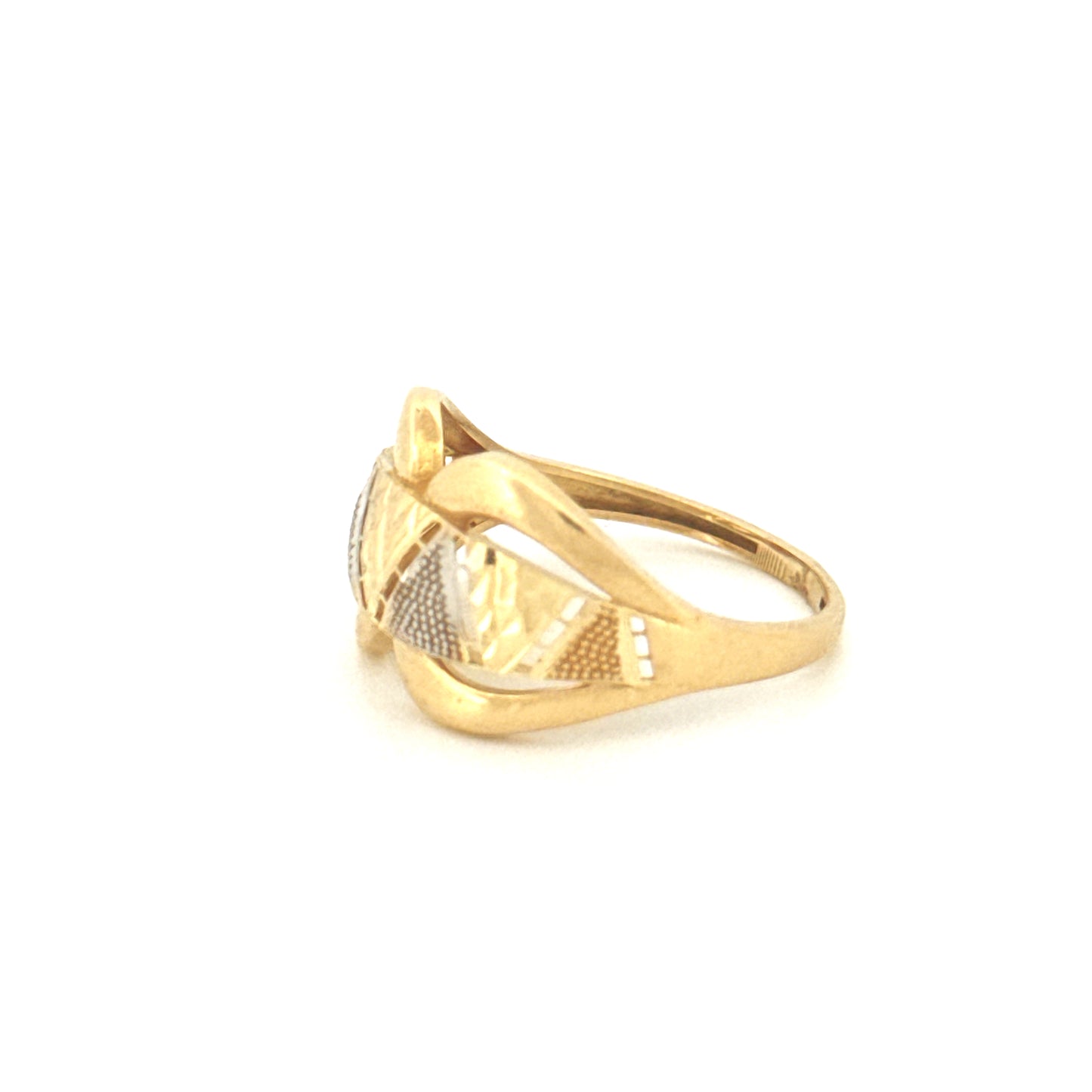 Ring Gelbgold & Weissgold 18k - Zard-o-Sefid Morvaridha-ye (Goldene und weisse Perlen)