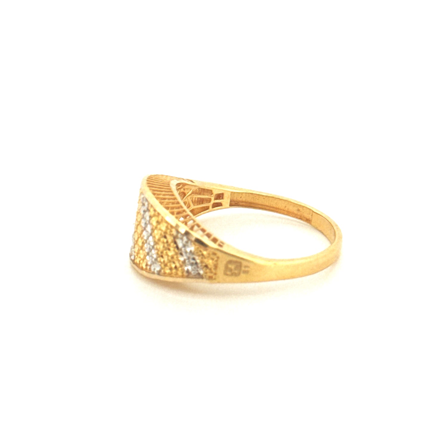 Ring Gelbgold & Weissgold 18k - Hengam-e-Rangin (Farbenspiel)