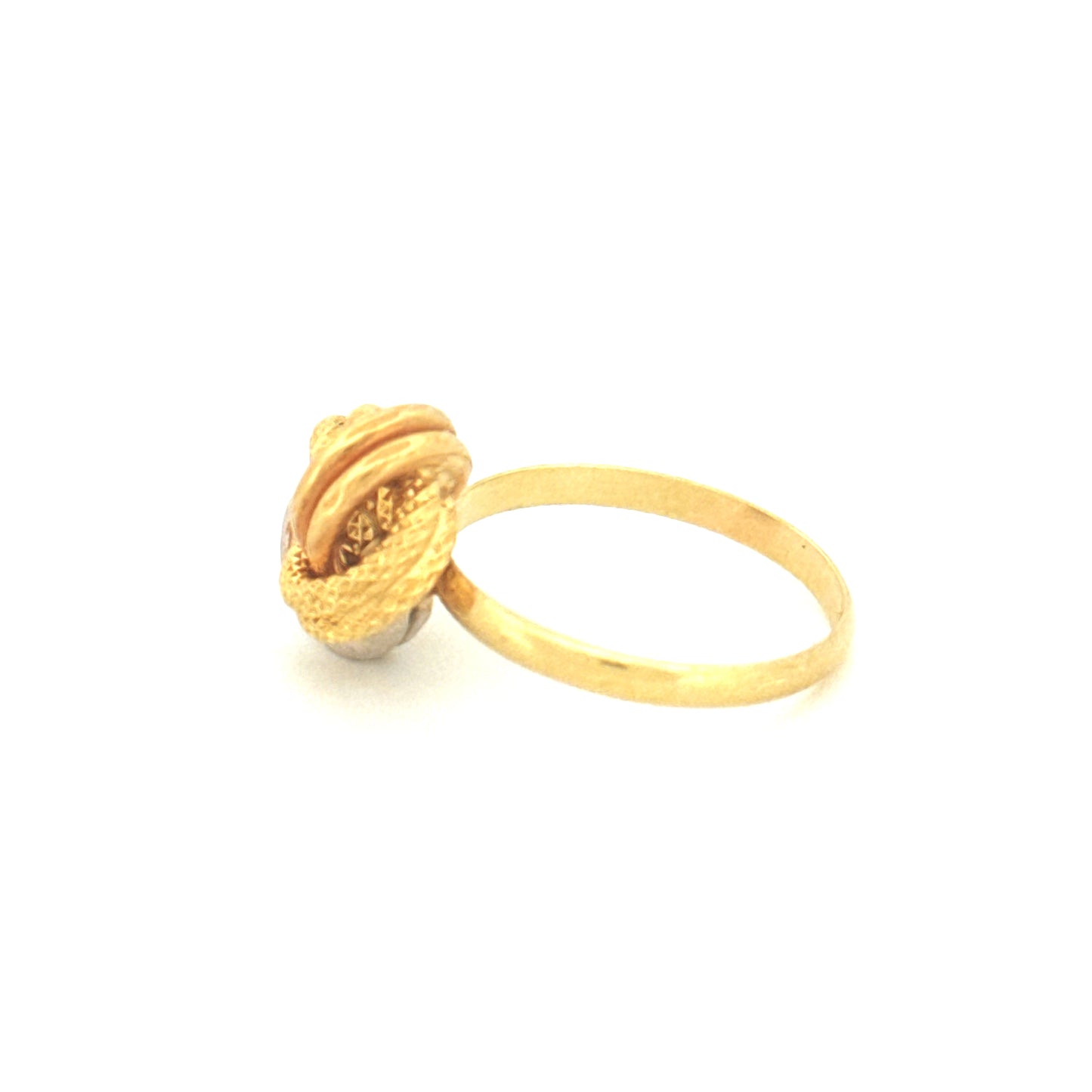 Ring Gelbgold & Weissgold 18k - Der gordische Knoten