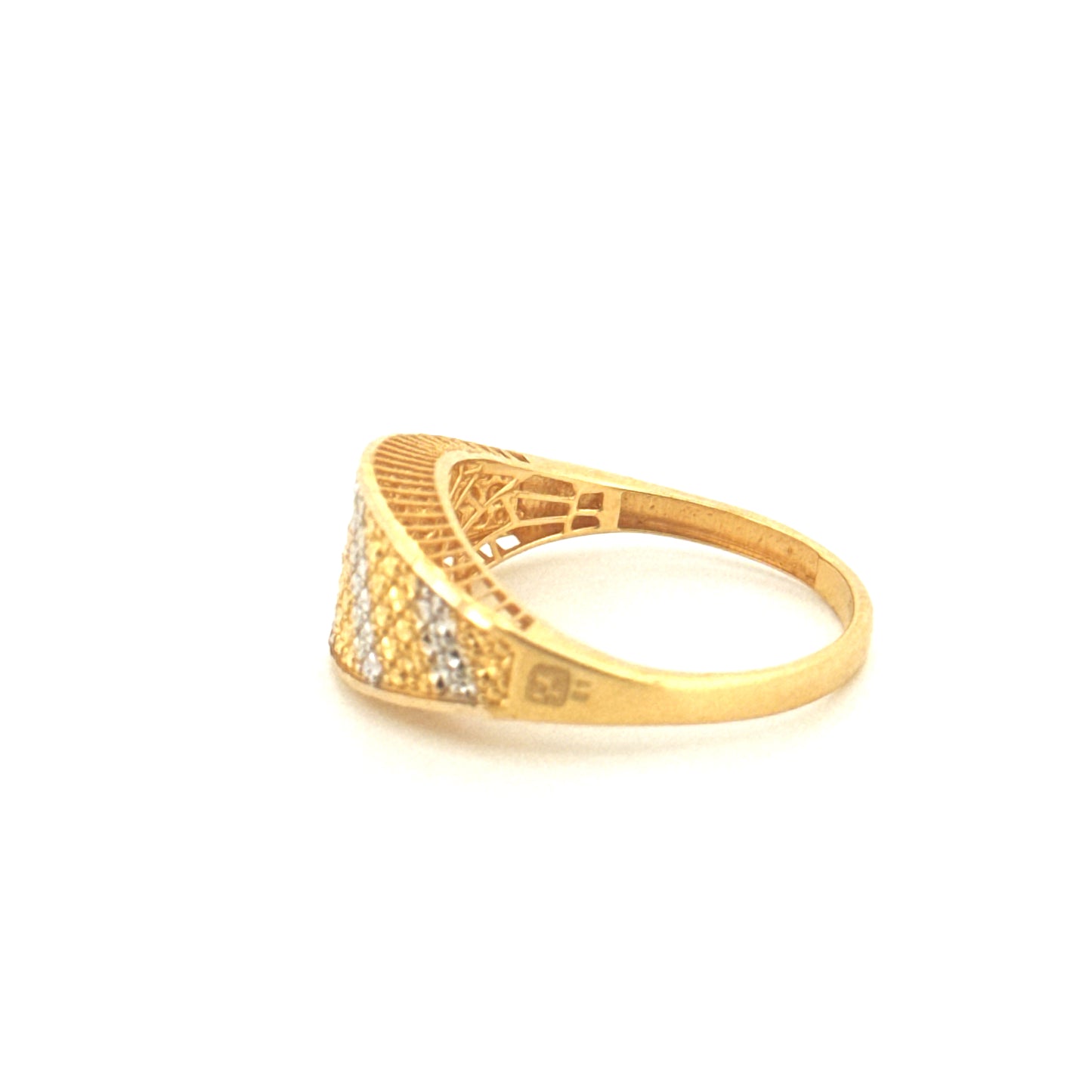 Ring Gelbgold & Weissgold 18k - Hengam-e-Rangin (Farbenspiel)