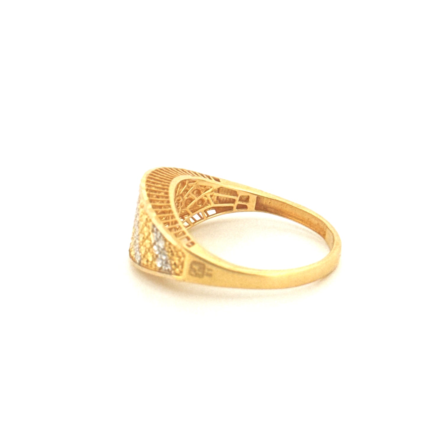 Ring Gelbgold & Weissgold 18k - Hengam-e-Rangin (Farbenspiel)