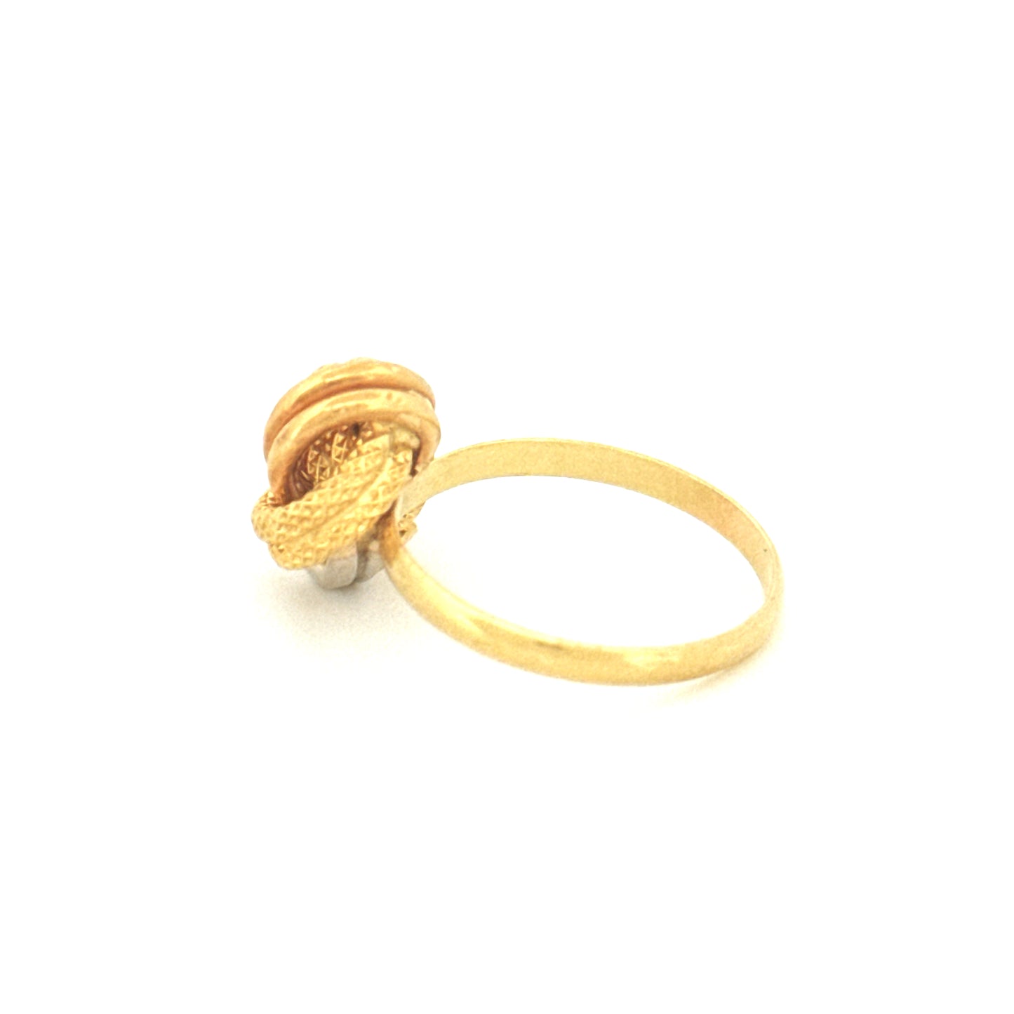 Ring Gelbgold & Weissgold 18k - Der gordische Knoten