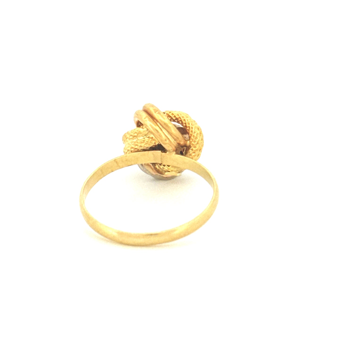 Ring Gelbgold & Weissgold 18k - Der gordische Knoten