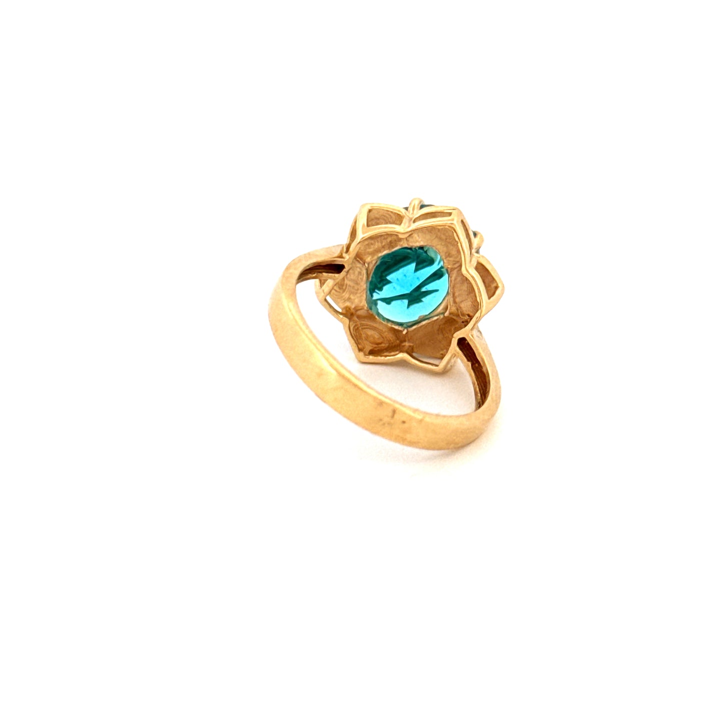 Ring Gelbgold 18k - Parvaneh-ye Firuzeh (Türkiser Schmetterling)