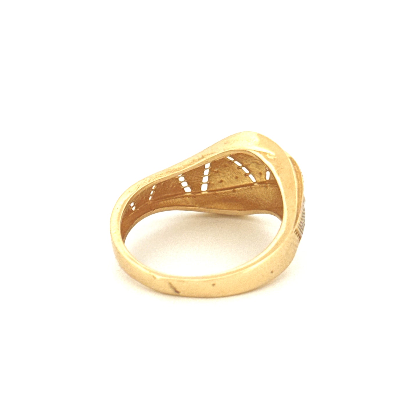 Ring Gelbgold & Weissgold 18k - Bazi-ye Morvarid (Perlenspiel)