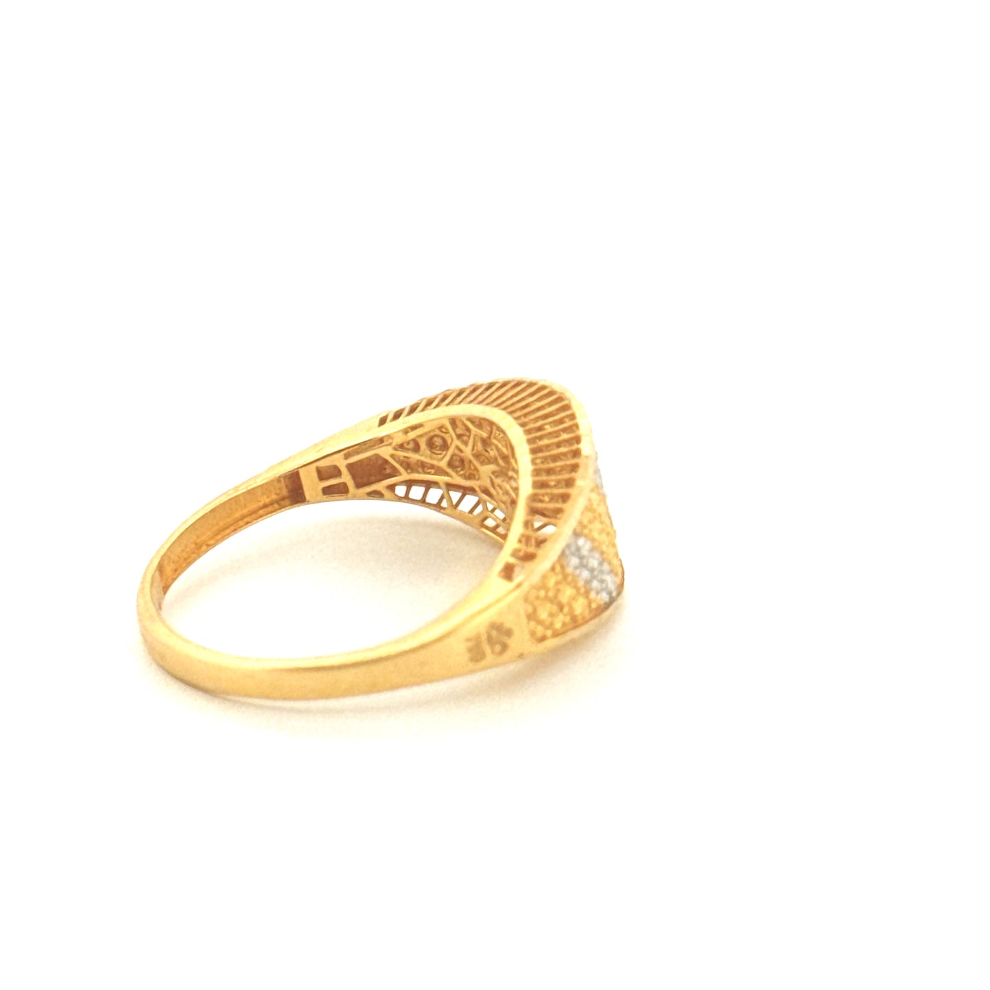 Ring Gelbgold & Weissgold 18k - Hengam-e-Rangin (Farbenspiel)