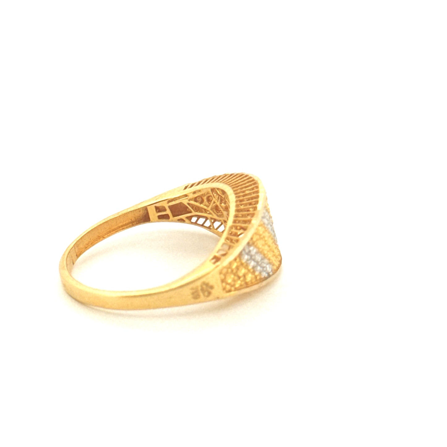 Ring Gelbgold & Weissgold 18k - Hengam-e-Rangin (Farbenspiel)