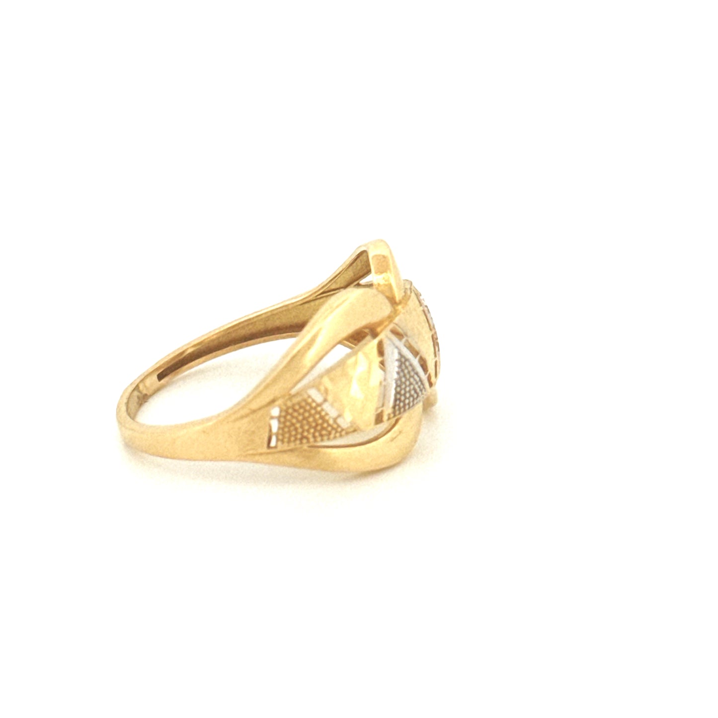 Ring Gelbgold & Weissgold 18k - Zard-o-Sefid Morvaridha-ye (Goldene und weisse Perlen)