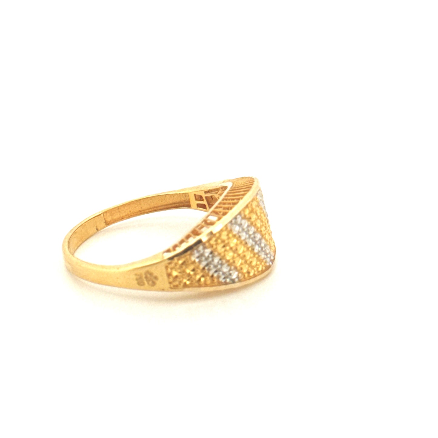 Ring Gelbgold & Weissgold 18k - Hengam-e-Rangin (Farbenspiel)