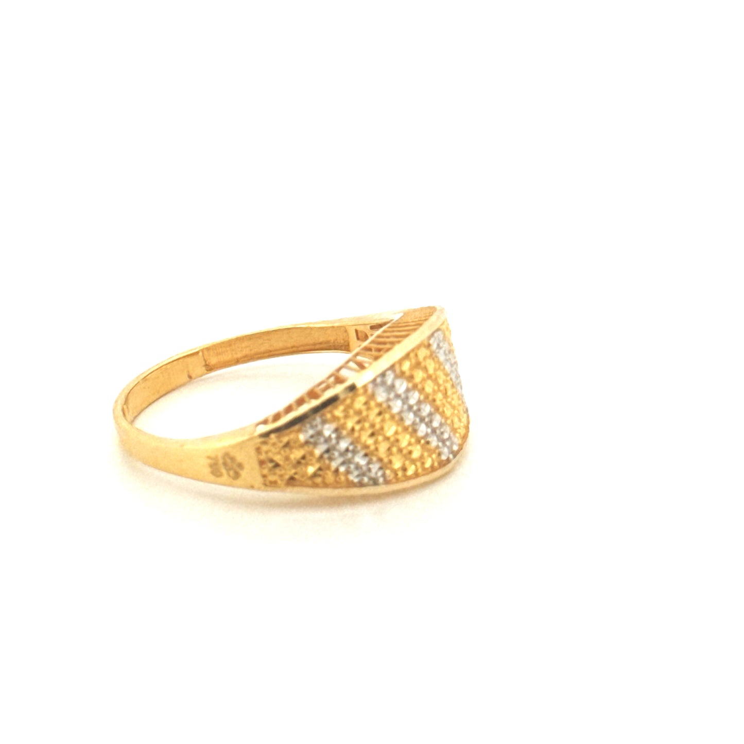 Ring Gelbgold & Weissgold 18k - Hengam-e-Rangin (Farbenspiel)