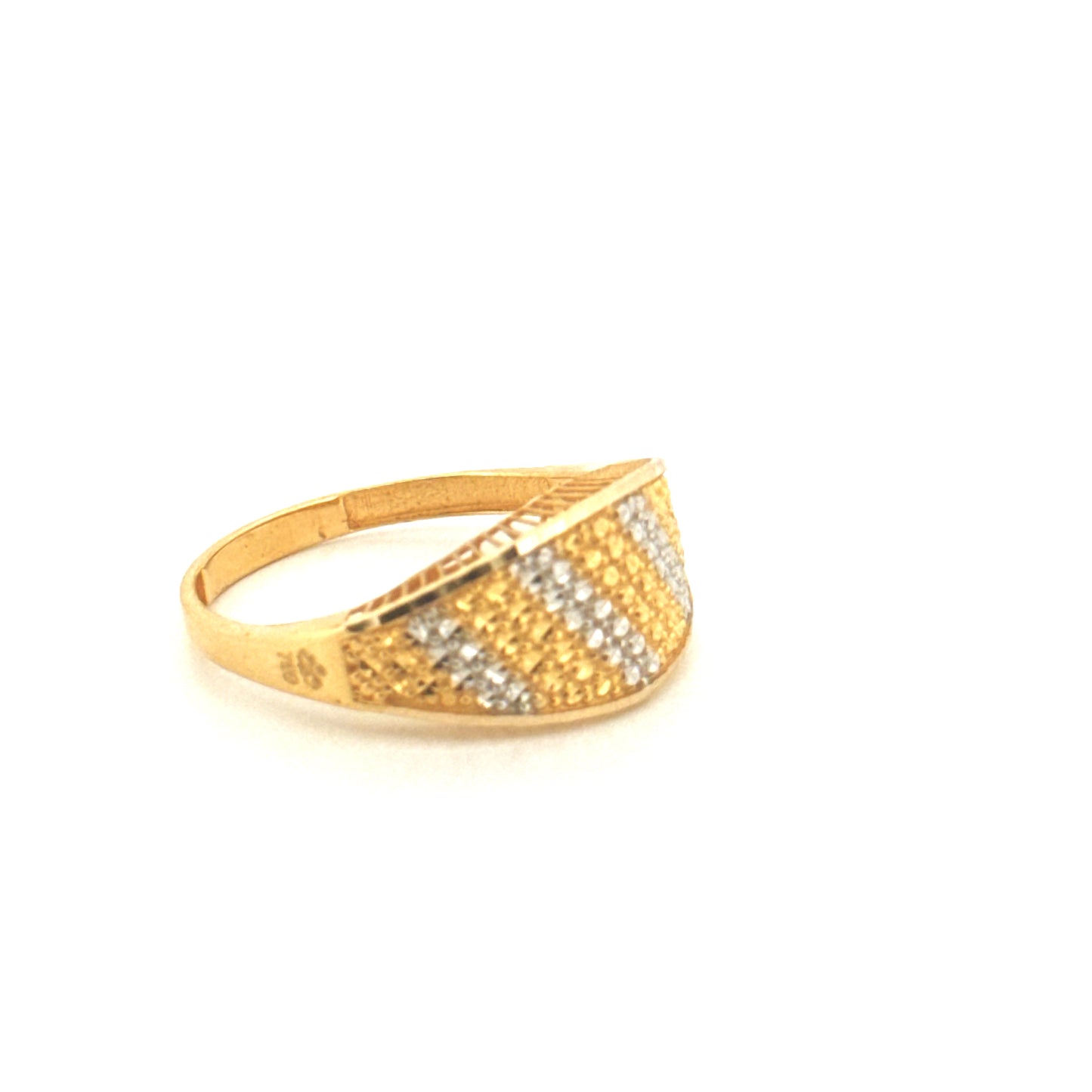 Ring Gelbgold & Weissgold 18k - Hengam-e-Rangin (Farbenspiel)