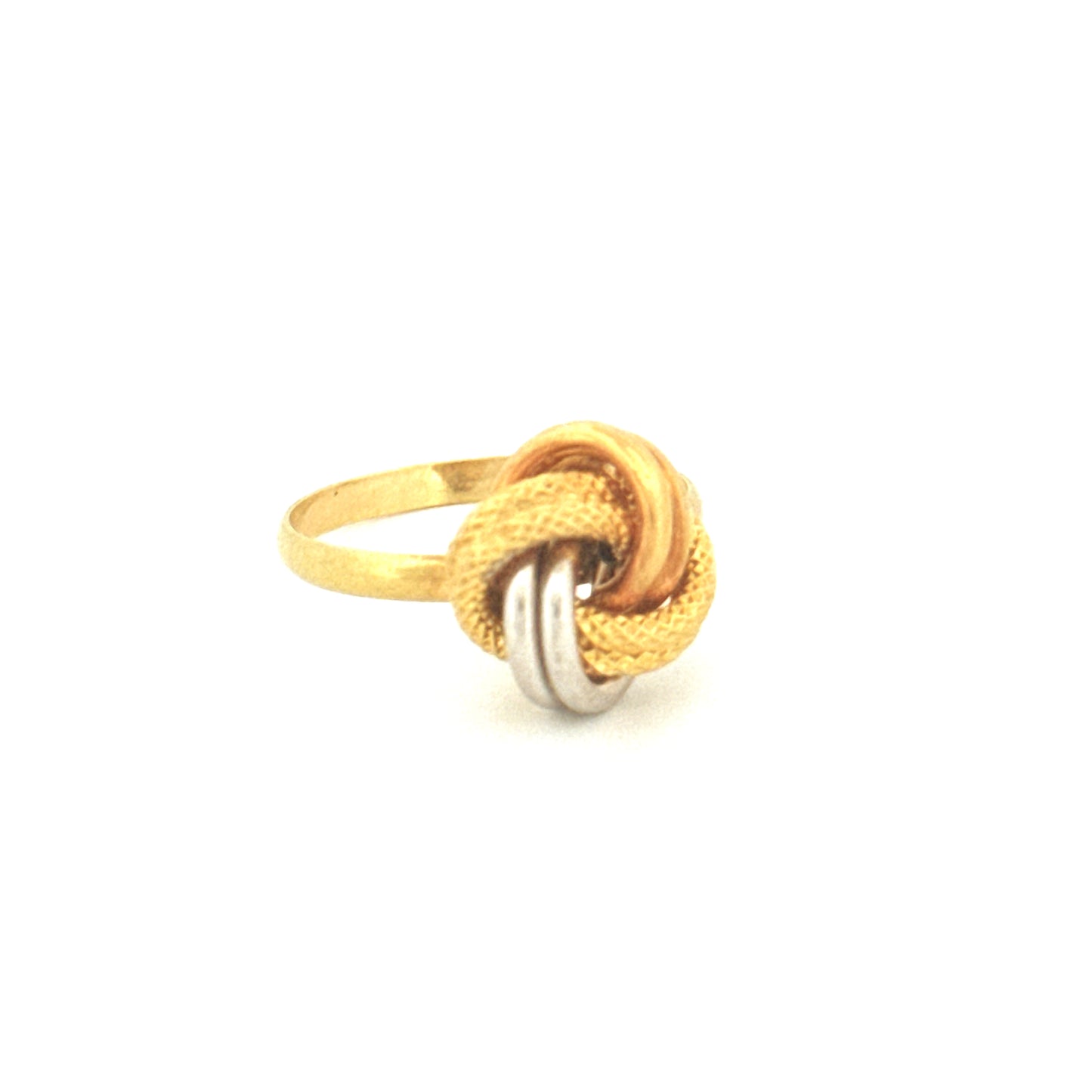 Ring Gelbgold & Weissgold 18k - Der gordische Knoten