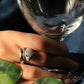 Ring Weissgold 18k - Palang-e Cheshm-e Sorkh (Panther mit roten Augen)
