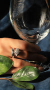 Ring Weissgold 18k - Palang-e Cheshm-e Sorkh (Panther mit roten Augen)