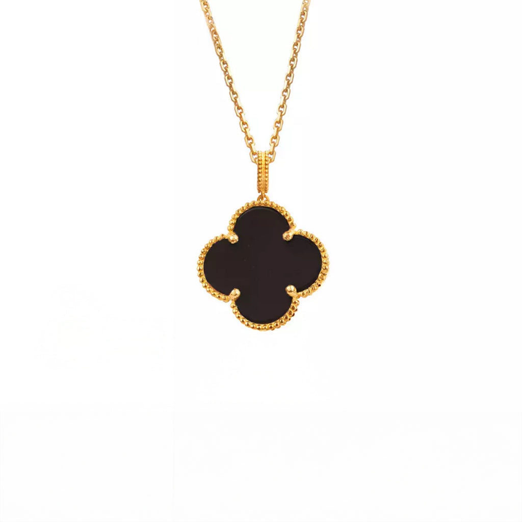 Anhänger Gelbgold 18k - Gol-e Onyx-e Siah (Schwarze Onyx-Blüte)