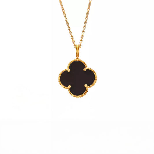 Anhänger Gelbgold 18k - Gol-e Onyx-e Siah (Schwarze Onyx-Blüte)