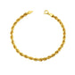 Klassisches Kordelarmband aus 18k Gelbgold mit gedrehtem Muster, handgefertigt in persischer Tradition