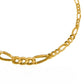 Nahaufnahme der Mittelglieder – Figaro-Armband in 18k Gold mit konischer Form
