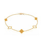 Armband aus 18k Gold mit fünf stilisierten Blumen – Modell Zanjir-e Gol, abwechselnd offen und voll.