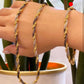 Armband Gelb- & Weissgold 18k - Doraghe (Dreifarbig)