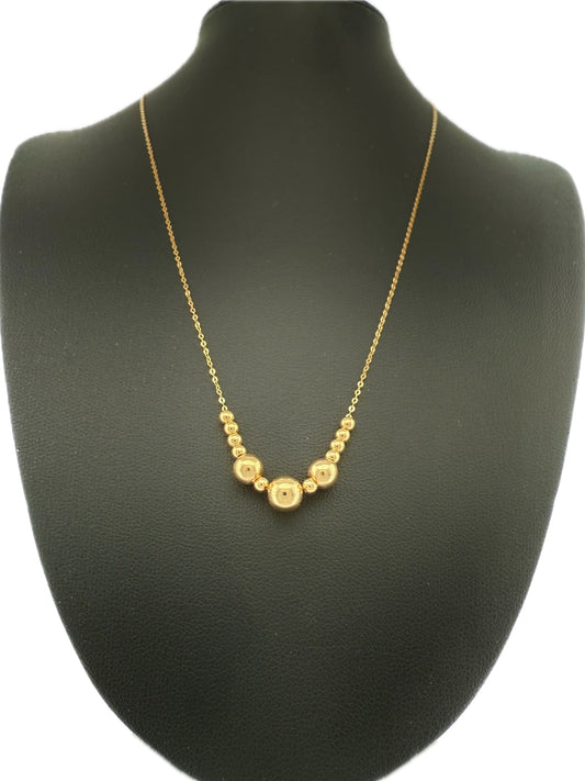 Halskette Gelbgold 18k - Morvarid-e Raghsan (Tanzende Perlen)