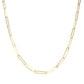 Halskette aus 18k Gelbgold mit 2 mm breiten, länglichen Gliedern – minimalistisches Design