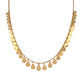 Halskette Ashk-e Tala aus 18k Gelbgold mit beweglichen Tropfenplättchen – 43.5 cm lang, filigrane Gliederkette