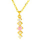 Anhänger aus 18k Gelbgold mit roséfarbenem und weißen Zirkonia – edel und handgefertigt.