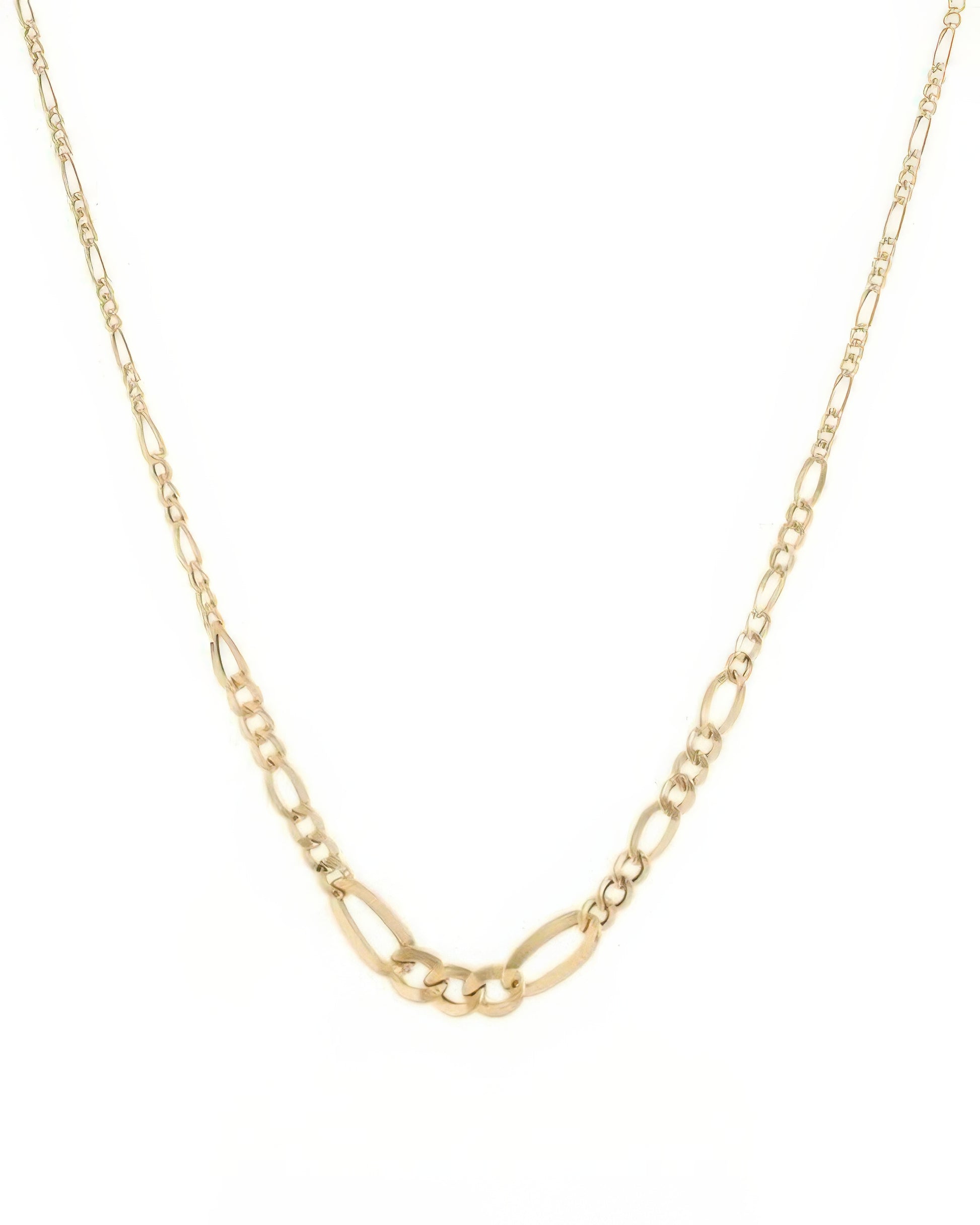 18k Goldkette mit konisch verlaufenden Figaro-Gliedern – Modell Zanjir-e Figaro Conic, 47.5 cm lang