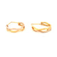 Ohrringe Gelbgold & Weissgold 18k - Mowj (Welle)