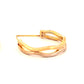 Ohrringe Gelbgold & Weissgold 18k - Mowj (Welle)