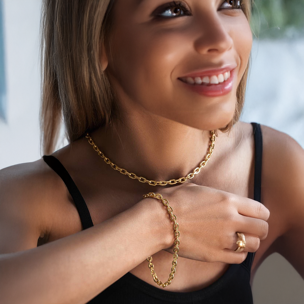 Armband Gelbgold 18k - Sadeh va Shik (Schlicht und elegant) | Armband Gelbgold 18k | Ziba Gold